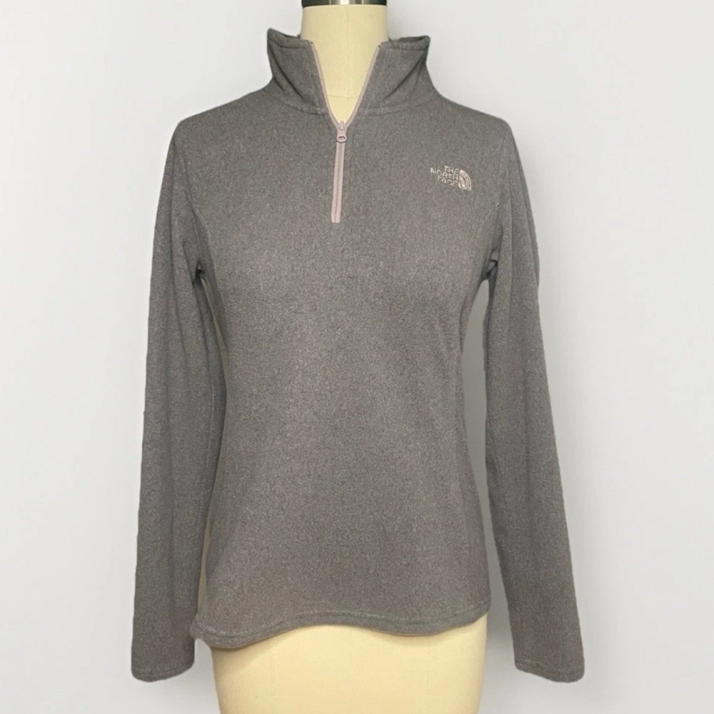 🤍The North Face Women’s Gray Quarter-Zip Fleece Pullover S/P